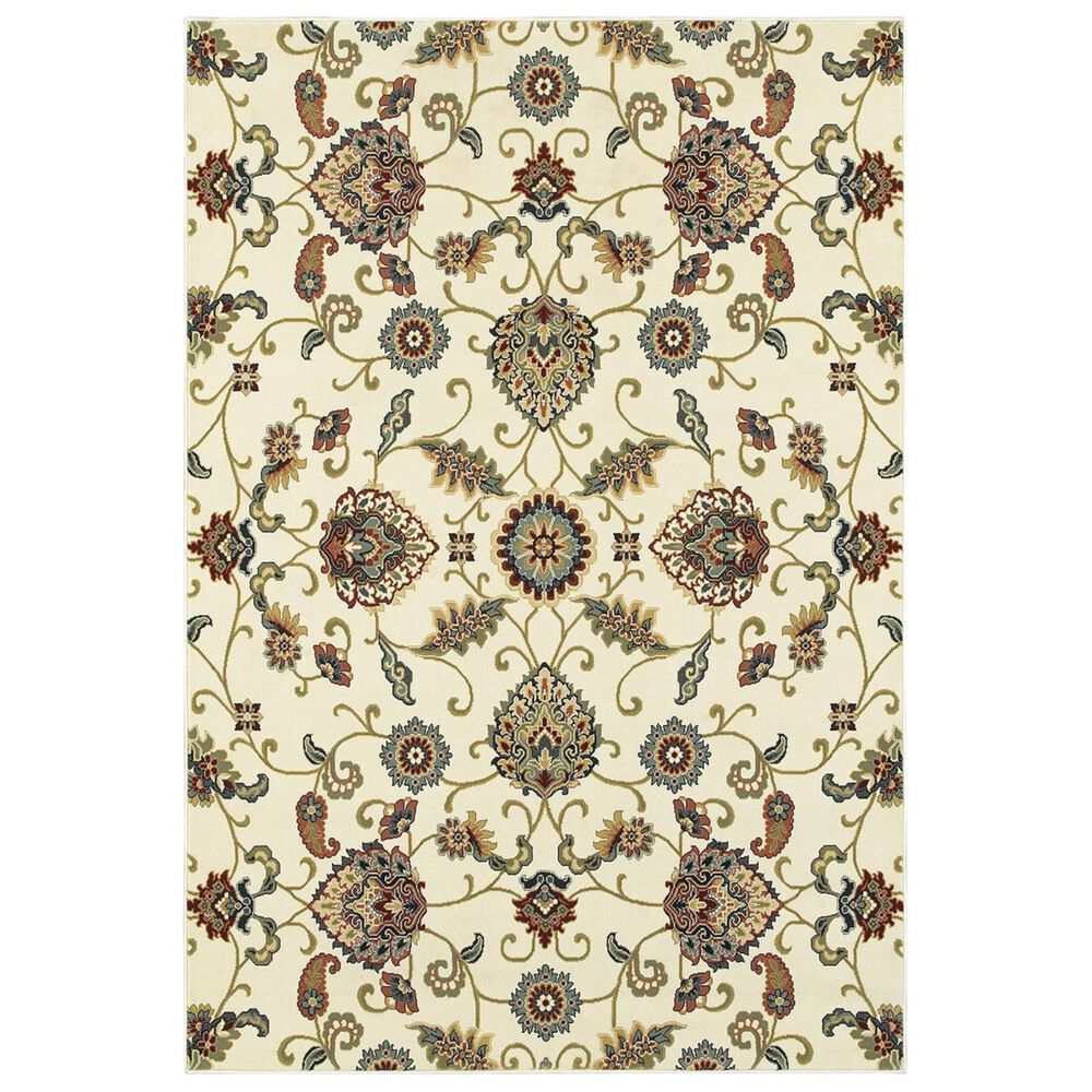 Oriental Weavers Kashan 9946W 9"10" x 12"10" Ivory Area Rug, , large