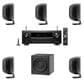 Bowers and Wilkins Mini Theatre M-1 Satellite Speaker (5) + Subwoofer in Black + Denon 95W 7.2-Channel AV Receiver in Black, , large