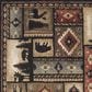 Oriental Weavers Woodlands 1041C 5"3" x 7"3" Black Area Rug, , large