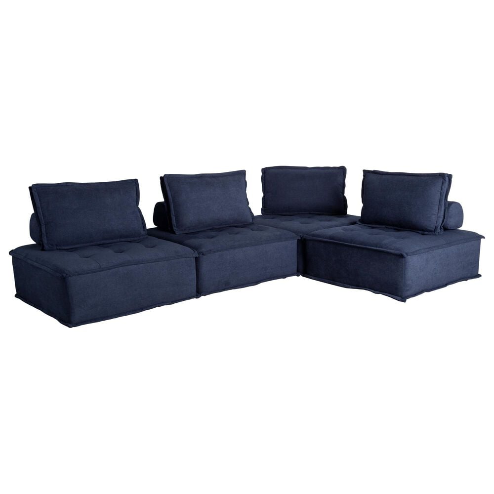 37B Paxton 4-Piece Armless Modular Set in Navy, , large