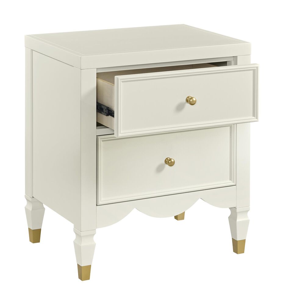 Forma &amp; Co Olivia 2-Drawer Nightstand in French White, , large