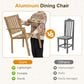 Hearth and Haven Outdoor All-Weather Aluminum Dining Chair in Gray (Set of 2), , large