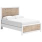 Ashley Charbitt Full Panel Bed in Oak Grain and Matte White, , large