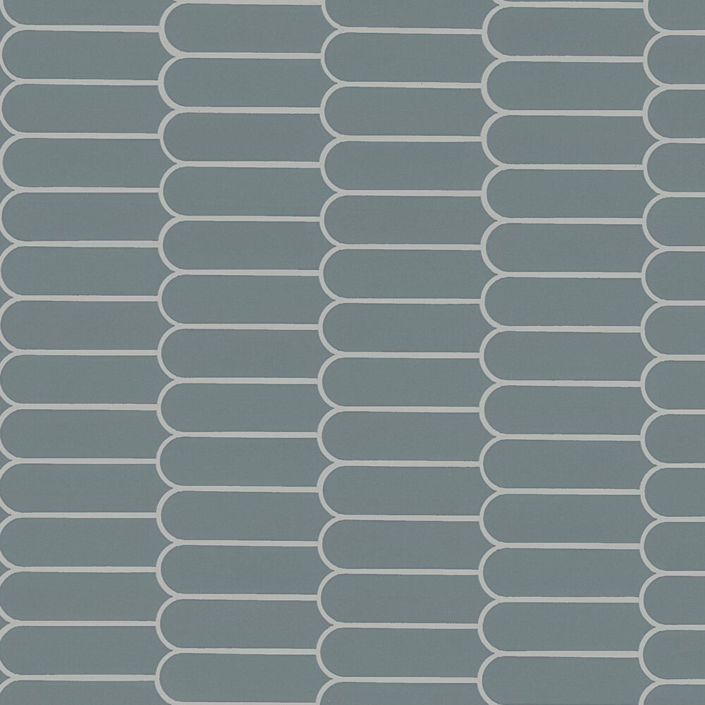 MS International Cielo Azul Scallop 12" x 12" Porcelain Mosaic Sheet, , large