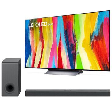 LG 65" Class C2 4K OLED evo UHD with HDR - Smart TV + 3.1.3 Channel Soundbar with Dolby Atmos and Apple Airplay 2 in Black, , large