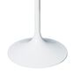 Leisuremod LeisureMod Verve Collection Modern Bar Height Table White Base with 36 Round Black Marbelized Sintered Stone Top, , large