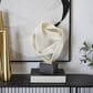 Maple and Jade 17" Decorative Sculpture in Matte White and Black, , large