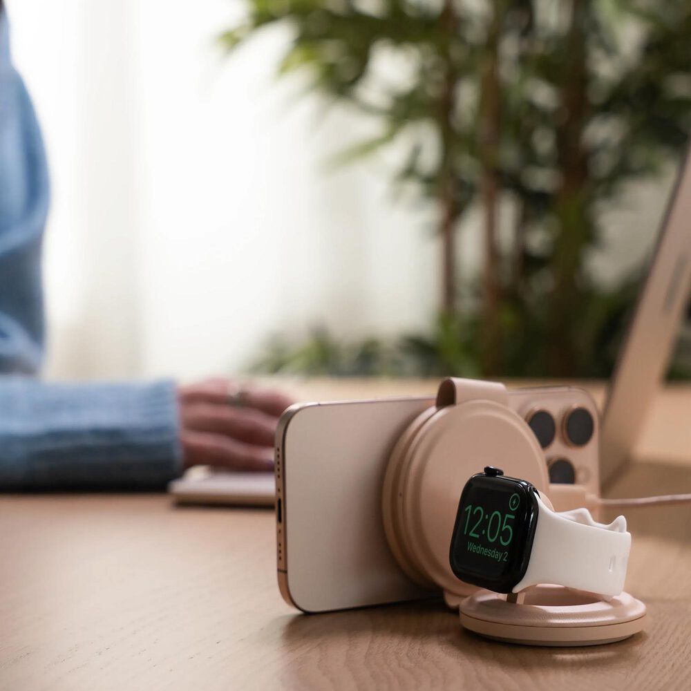 Satechi OntheGo 3-in-1 Wireless Charger in Desert Rose, , large
