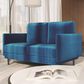 37B Loveseat in Navy Blue Velvet, , large