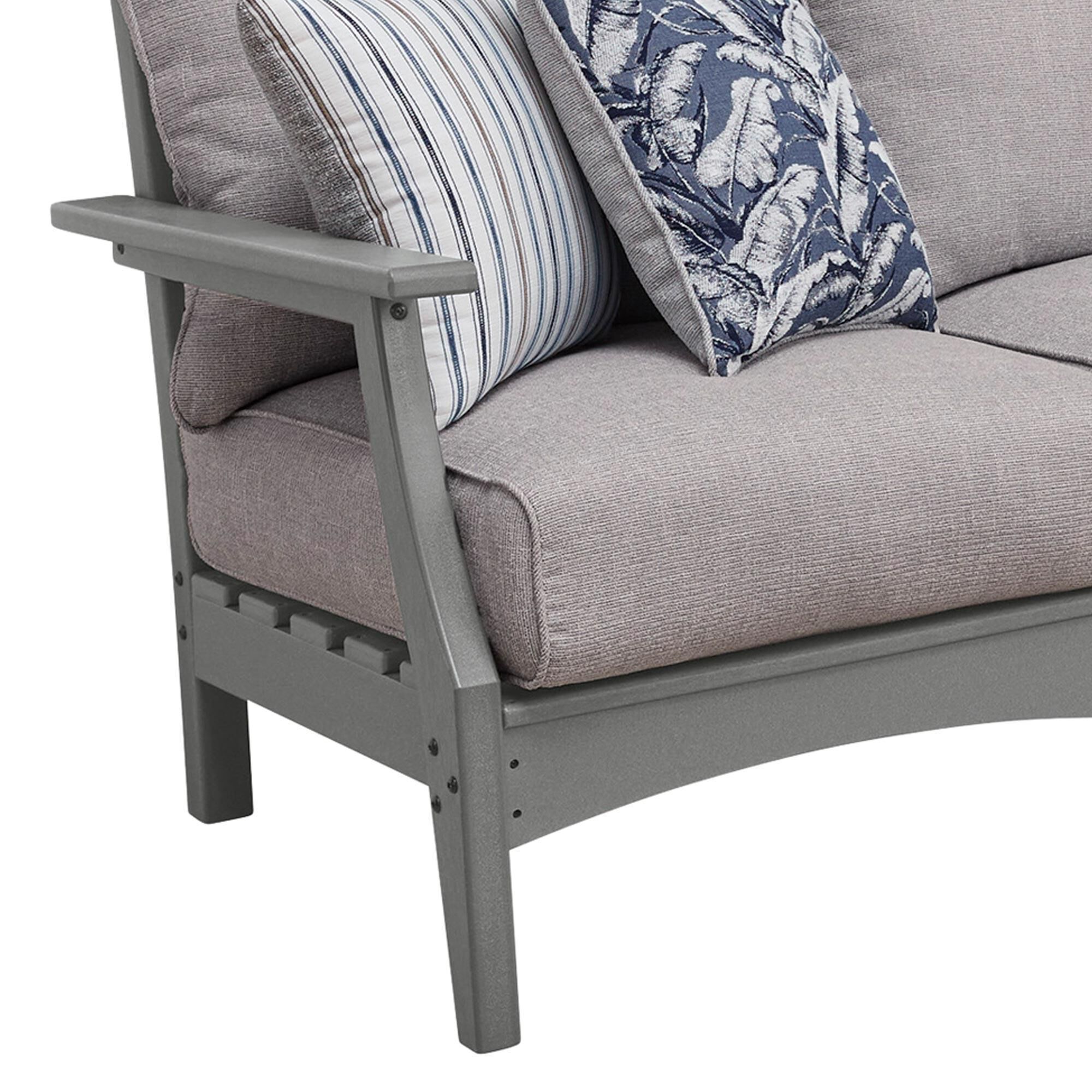Ashley Cove Beach Outdoor Sofa with Cushion in Gray