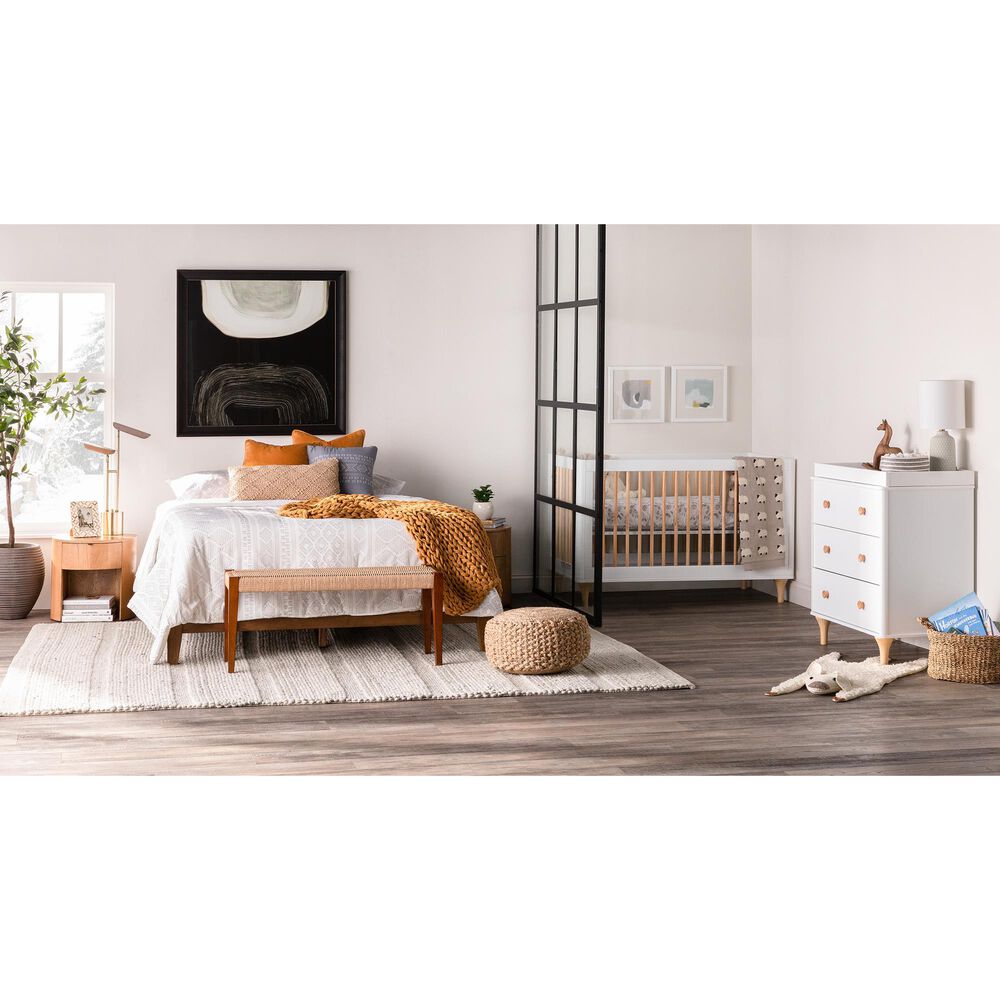 Babyletto Lolly 3 Drawer Changer Dresser with Removable Changing Tray in White and Natural, , large