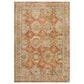 Surya Mona Lisa 6"7" Round Brick Red, Mustard, Tan, Sage, Dark Blue, Olive and Burgundy Area Rug, , large