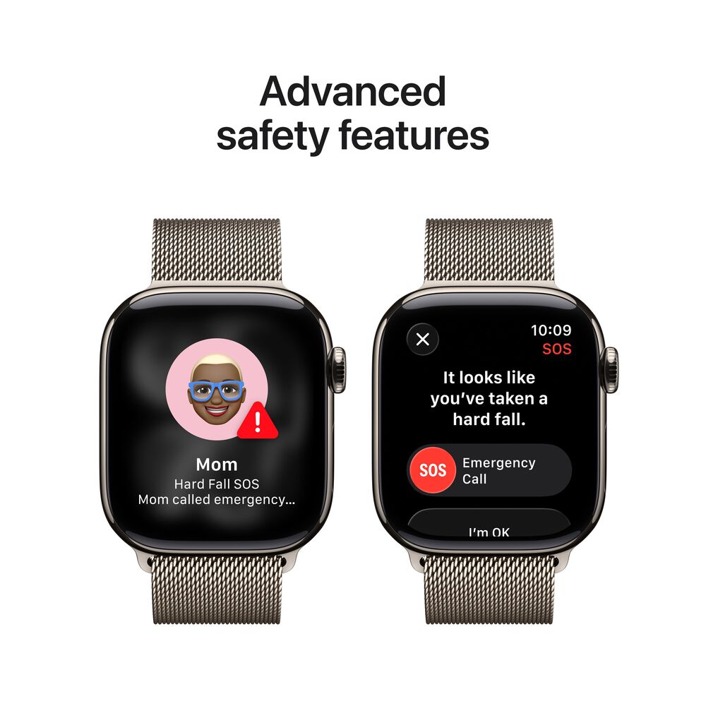 Apple Watch Series 11 &#40;GPS+Cellular&#41; 42mm Natural Titanium Case with Natural Milanese Loop - Natural - &#40;2025&#41;&#40;Pre-Order&#41;, , large