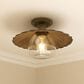 Golden Lighting Clemence 1-Light Flush Mount in Dark Rust, , large
