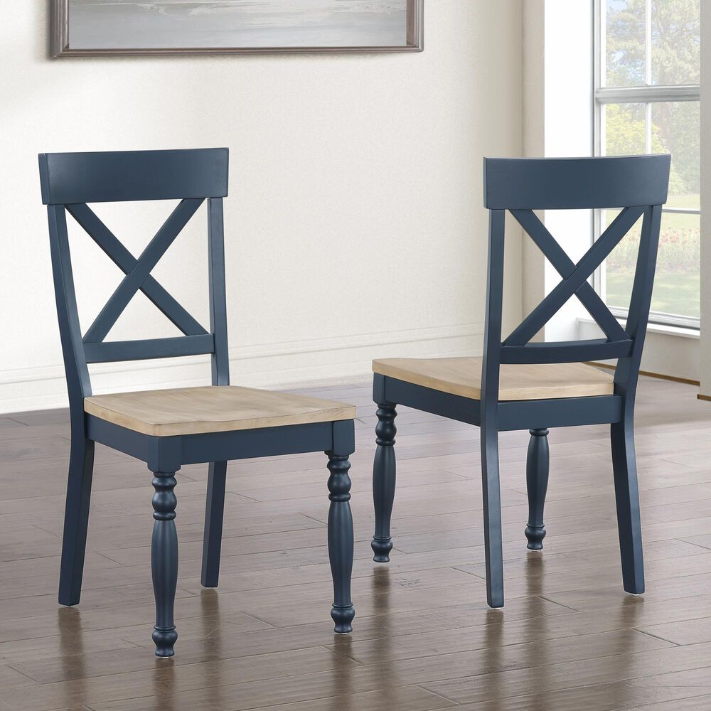 Steve Silver Darcy Dining Side Chair in Blue, , large