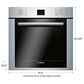Bosch 500 Series 24" Single Electric Wall Oven with Convection in Stainless Steel, , large