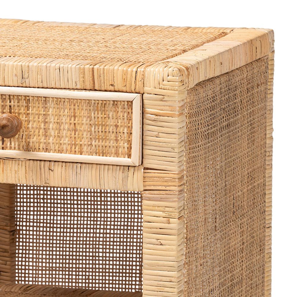 Baxton Studio Bella 1-Drawer Nightstand in Natural Brown, , large