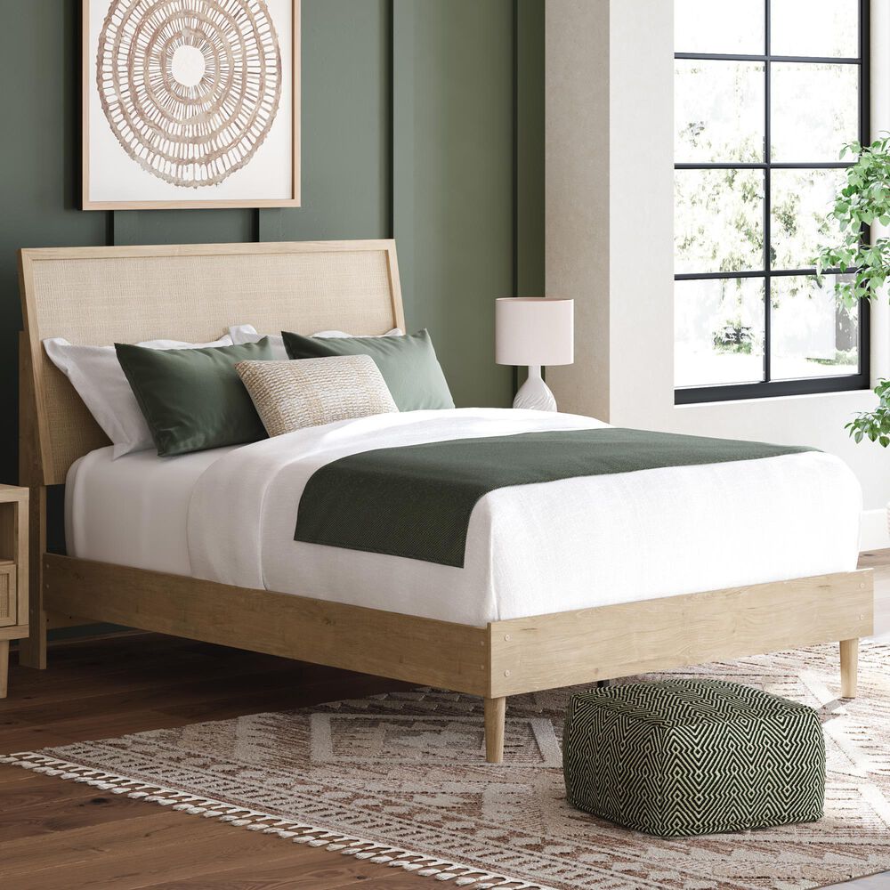 Ashley Cielden Queen Platform Bed in Tan, , large
