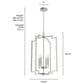 Hunter Zoanne 4-Light Pendant in Brushed Nickel, , large