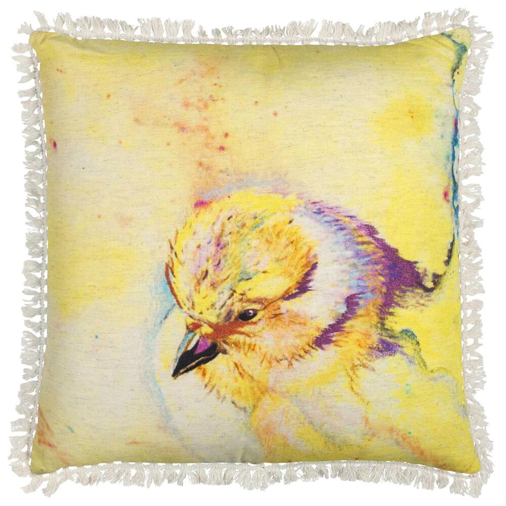 Rizzy Home Mariah Parris 20" x 20" Pillow Cover with Yellow Chick, , large