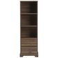 Baxton Studio Burnwood Bookcase in Brown, , large