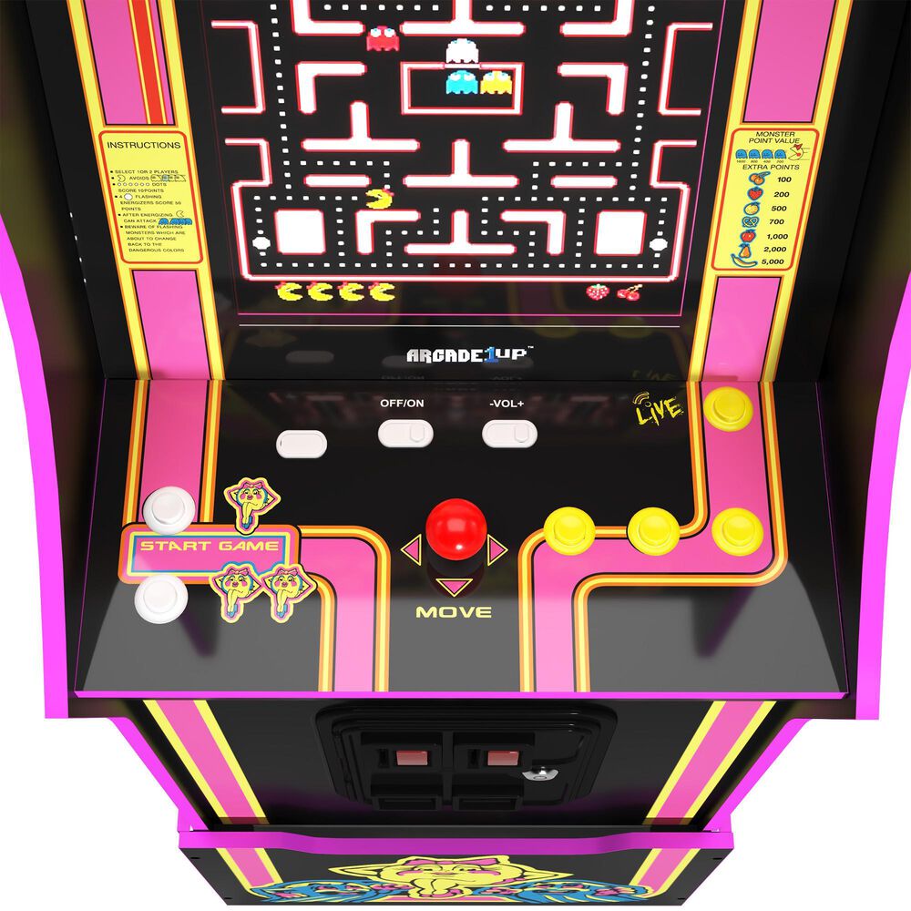 Arcade1up Ms. PacMan Legacy Arcade Game with Riser NFM