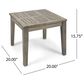 Hearth and Haven Hampton Outdoor Square Side Table with Slatted Top in Grey, , large