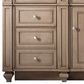 James Martin Vanities Bristol 60" Single Bathroom Vanity in Whitewashed Walnut with 3 cm Victorian Silver Quartz Top and Rectangular Sink, , large