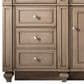 James Martin Vanities Bristol 60" Single Bathroom Vanity in Whitewashed Walnut with 3 cm Victorian Silver Quartz Top and Rectangular Sink, , large