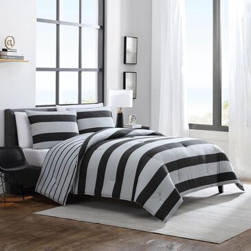 Revman Lawndale 3-Piece Queen Duvet Set in Black and Grey, , large