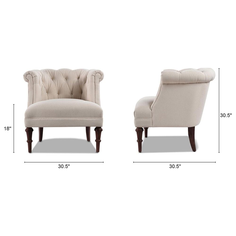 Jennifer Taylor Home Katherine Accent Chair in Sky Neutral Beige, , large