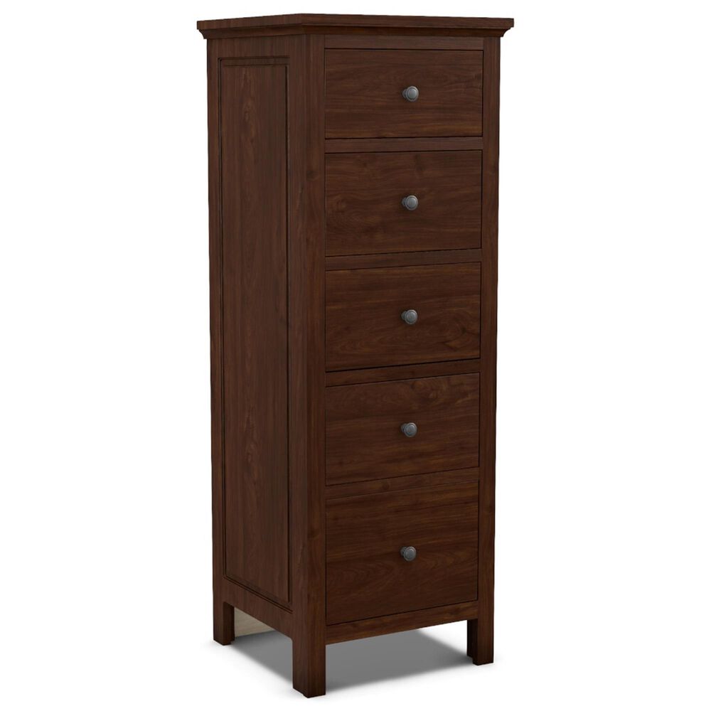 Archbold Furniture Heritage 5 Drawer Lingerie Chest in Brown Mahogany, , large