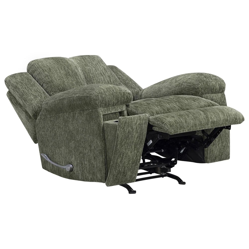 Simeon Collection Bronco Manual Rocker Recliner in Plush Forest, , large