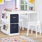 RiverRidge Home 3-Piece Kids Desk and Chair Set with Cubbies and Bookracks in White, , large