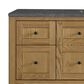 James Martin Vanities Breckenridge 60" Single Bathroom Vanity in Light Natural Oak with 3 cm Parisien Bleu Quartz Top and Rectangular Sink, , large