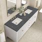 James Martin Vanities Myrrin 72" Double Vanity in Bright White with 3 cm Parisien Bleu Quartz Top, , large