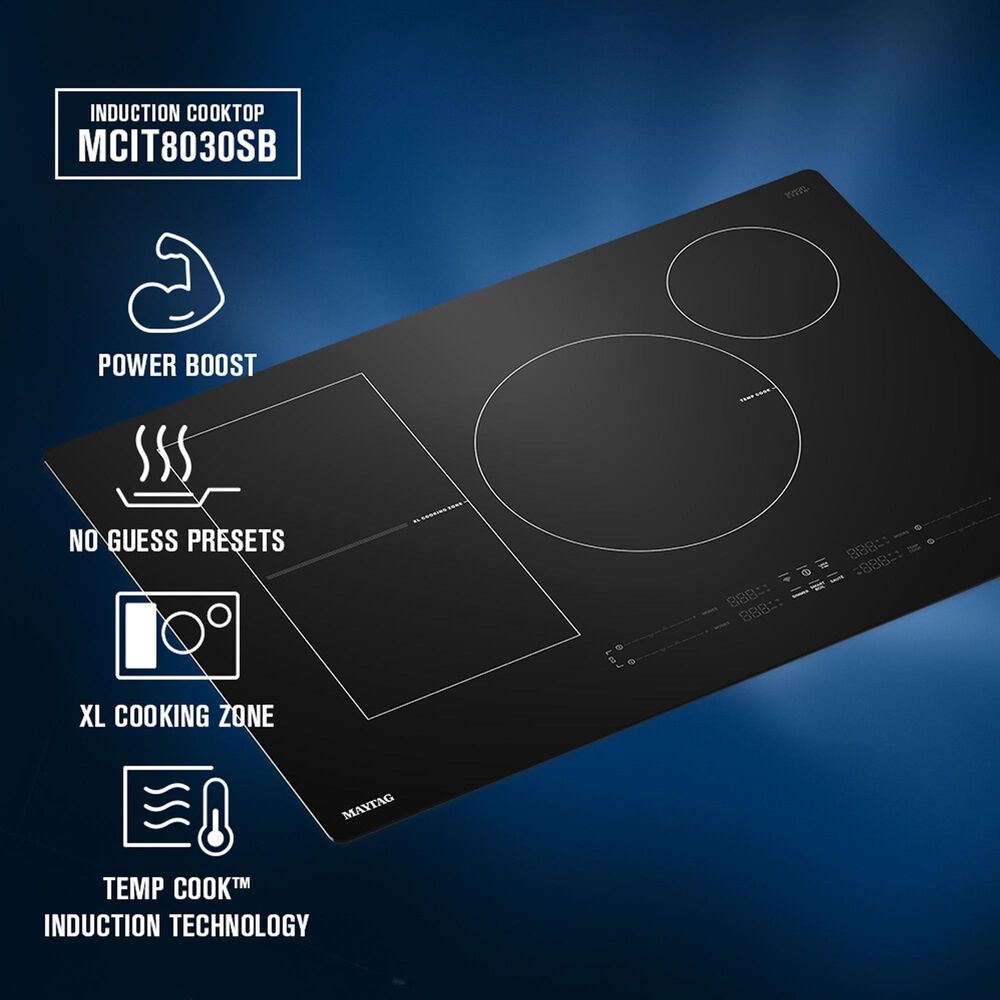 Maytag 30&quot; Induction Cooktop with Power Boost in Black, , large