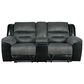 Signature Design by Ashley Earhart Manual Reclining Loveseat with Console in Slate, , large