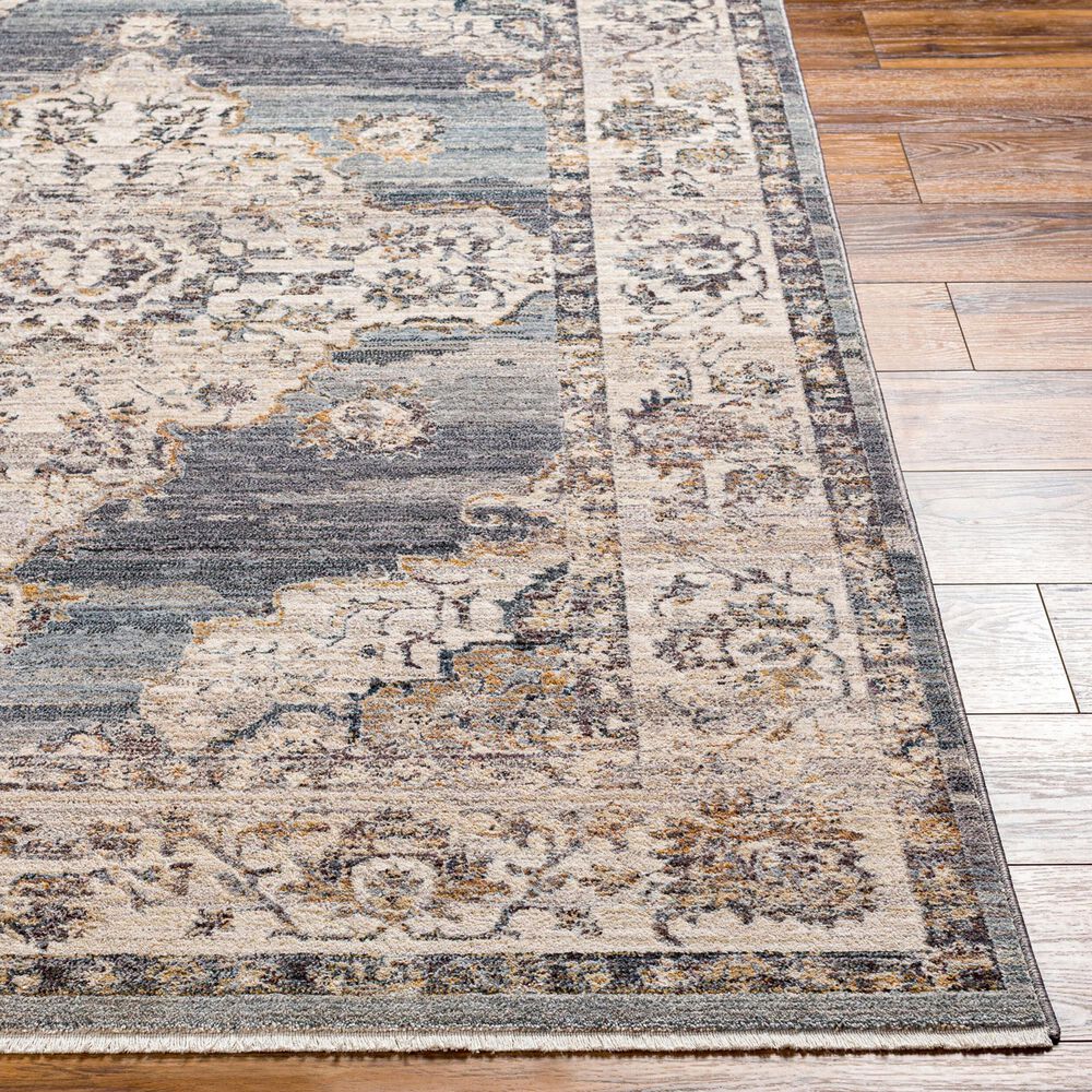 Surya Aida 2&#39;7&quot; x 4&#39;11&quot; Ivory, Gray, Charcoal, Tan and Deep Teal Area Rug, , large