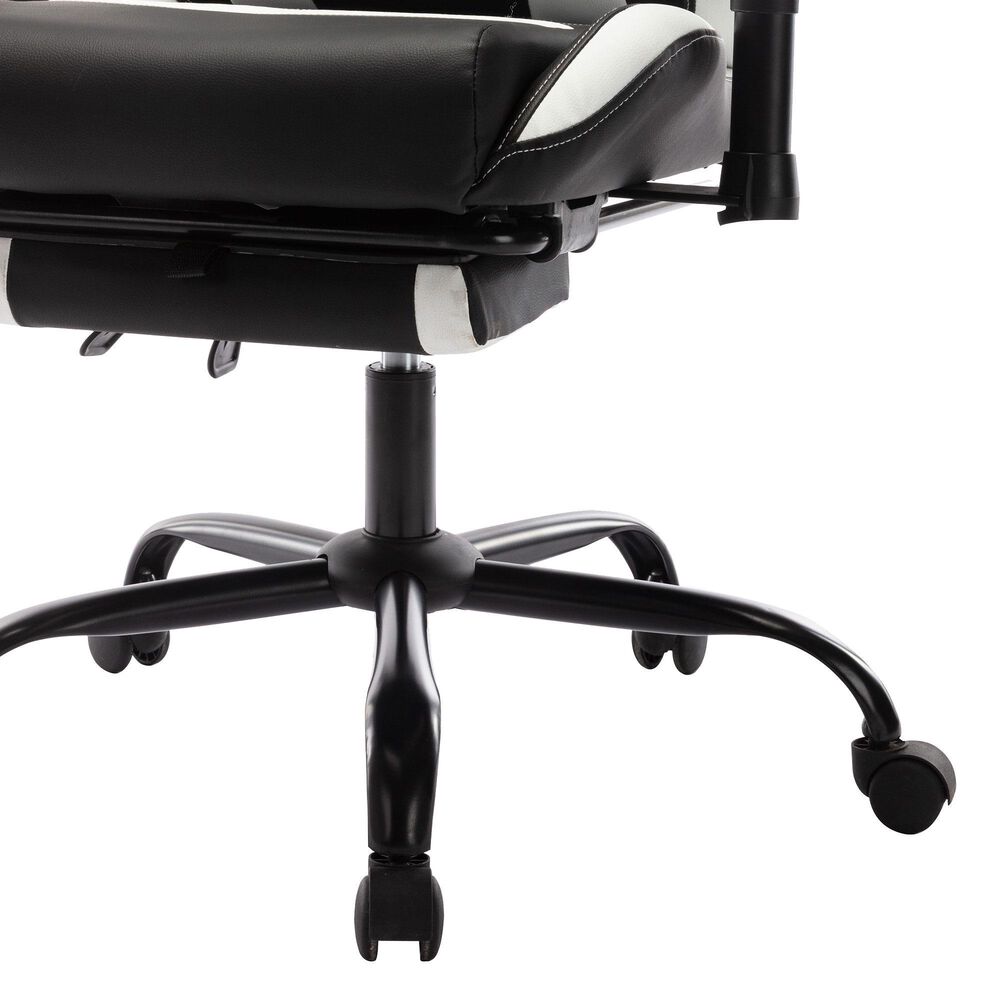 Furniture of America Felix Gaming Chair in White and Black, , large
