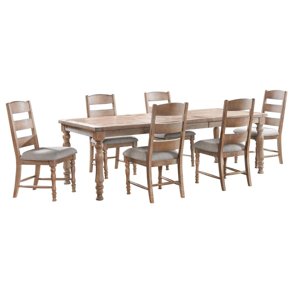 Hawthorne Furniture Highland Ladder Back Side Chair w/Cushion Seat in Rustic Sand Wash, , large