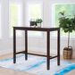 Linon Home Decor Claridge Bar Height Pub Table in Walnut Brown - Table Only, , large