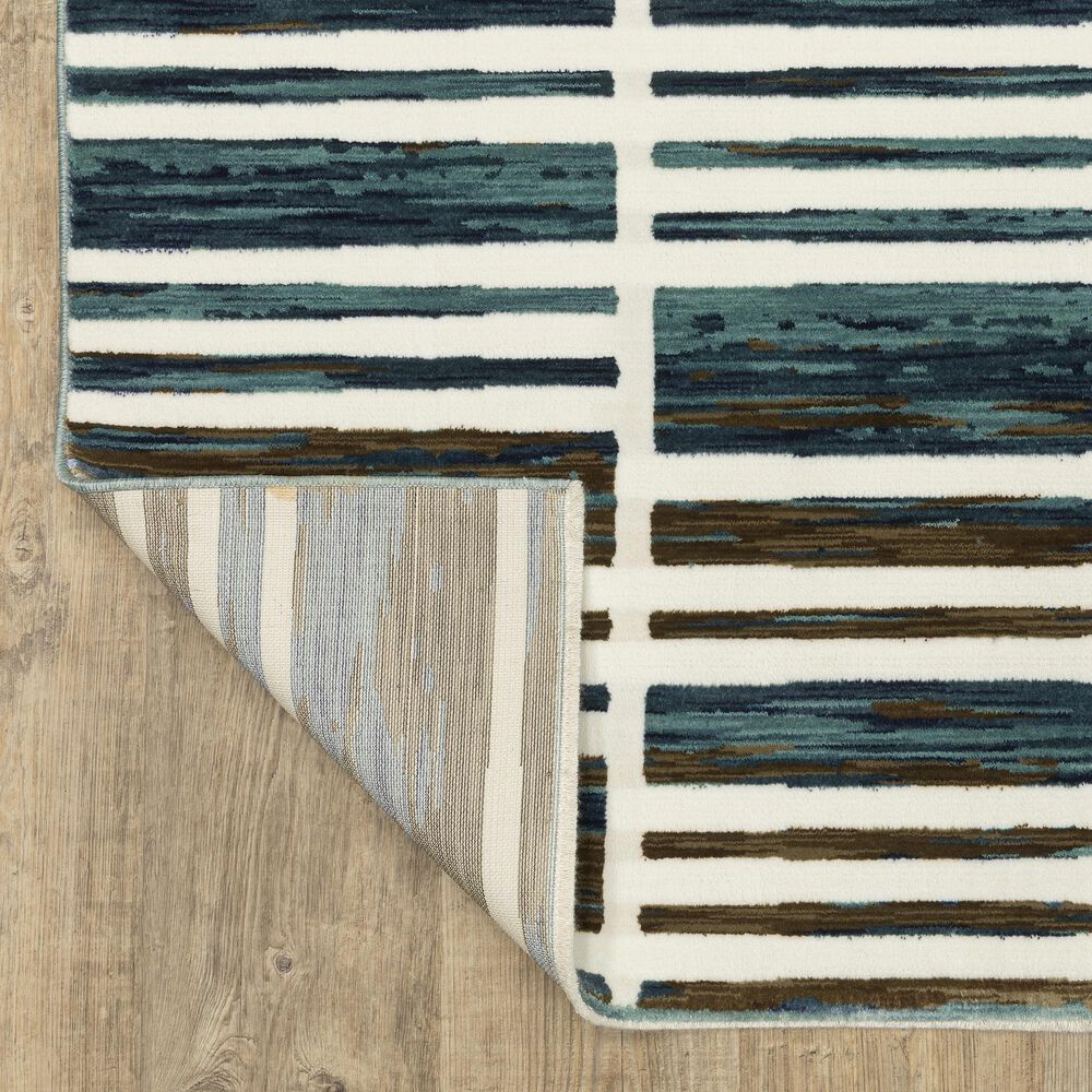 Oriental Weavers Reed RE05A 3&#39;3&quot; x 5&#39; Ivory and Blue Area Rug, , large