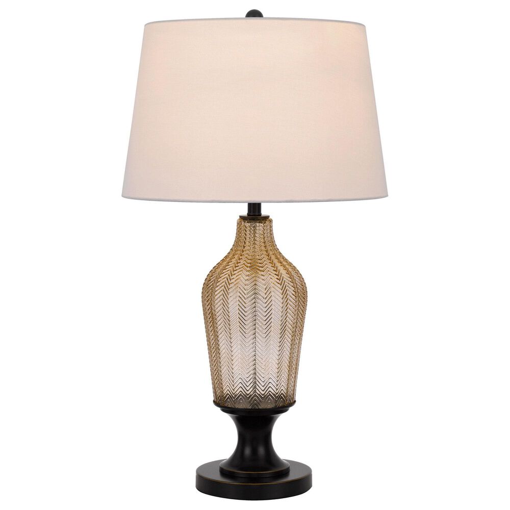 Cal Lighting Fluted Table Lamp in Smoked and Dark Bronze, , large