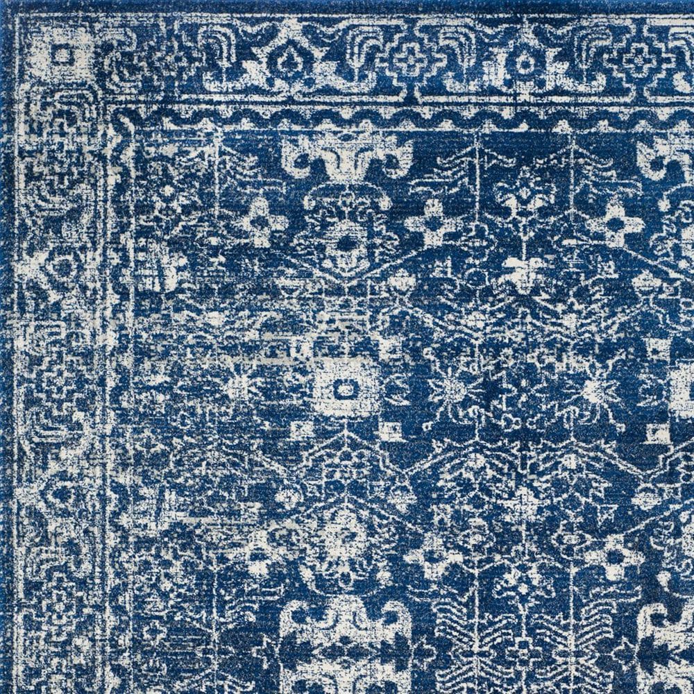 Safavieh Evoke EVK270A-5 5&#39;1&quot; x 7&#39;6&quot; Navy/Ivory Area Rug, , large