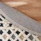 L&R Resources Sinuous Modern Geometric 4" Round Blue, Cream and Tan Area Rug, , large
