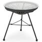 Hearth and Haven Nusa Round Patio Side Table in Black and Clear, , large