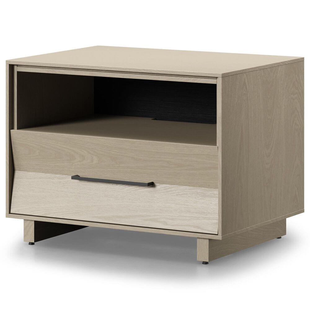 BDI Kara 4-Piece King Bedroom Set in Washed Oak, , large