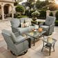 HOMLUX 6-Piece Patio Conversation Set in Dark Gray, , large