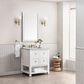 James Martin Vanities Breckenridge 30" Single Bathroom Vanity in Bright White with 3 cm Eternal Jasmine Pearl Quartz Top and Rectangular Sink, , large